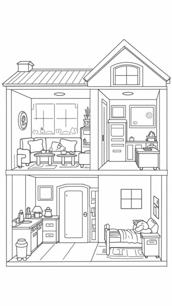 toca boca house coloring pages